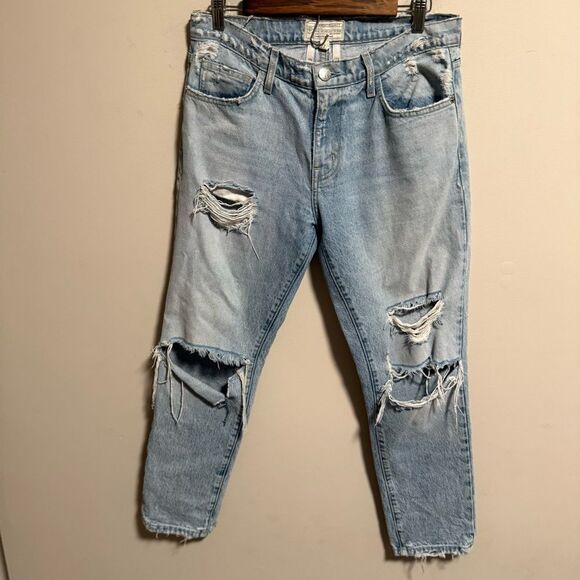 Current/Elliott The Fling Alta Destroyed Jeans Straight- Size 27 - Picture 3 of 7